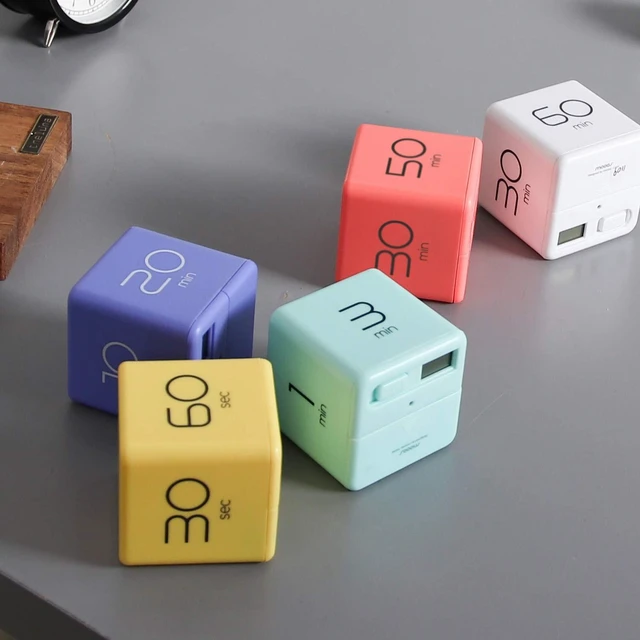 Alt view image 7 of 7 - Cube Timer, Flip, Block, Productivity, Time Management (Yellow) | 10/20/30/60 Sec Countdown Timer, Battery Operated, 2-Level Alarm Vol, Easy to Use, ADHD, Exercise, Study, Cooking
