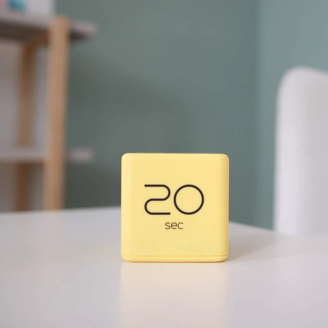 Alt view image 3 of 7 - Cube Timer, Flip, Block, Productivity, Time Management (Yellow) | 10/20/30/60 Sec Countdown Timer, Battery Operated, 2-Level Alarm Vol, Easy to Use, ADHD, Exercise, Study, Cooking