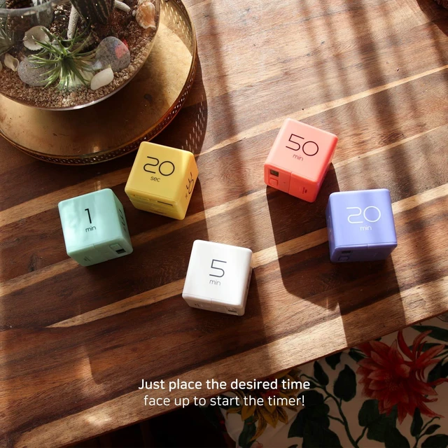 Alt view image 5 of 7 - Cube Timer, Flip, Block, Productivity, Time Management (Yellow) | 10/20/30/60 Sec Countdown Timer, Battery Operated, 2-Level Alarm Vol, Easy to Use, ADHD, Exercise, Study, Cooking
