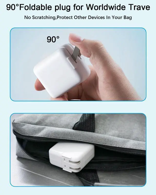 Alt view image 11 of 12 - Mac Book Air Charger - 30W USB C Charger Block PD 3.0 Fast Charging Power Adapter Plug for MacBook Pro/Air,ipad Pro/Air/mini, iPhone 17 16 15 14 13 12 /Pro/Pro Max/Plus/Mini/SE/XR and All USB C Device