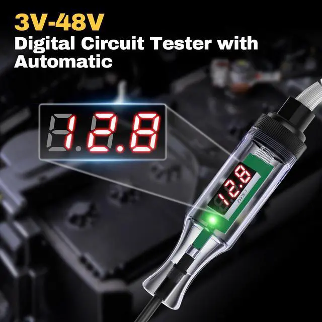 Alt view image 4 of 7 - Enhanced Auto Test Light, 3V-48V Digital Bidirectional Fuse Tester