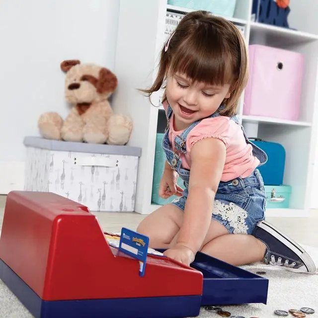 Alt view image 9 of 14 - Pretend & Play Calculator Cash Register Toy - Gift for Kids, Toddler Toys, Play Money & Credit Card, Shopping Store Playset, Educational Preschool Activities