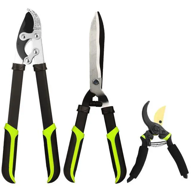 Alt view image 8 of 14 - Loppers Hedge Clippers & Pruners Combo Set 3-Piece Hedge Shears, Sharp Tree Trimmer Branch Cutter for Yard, Lawn & Garden, Professional Tree Clippers Yard Clippers for Indoor & Outdoor Gardening