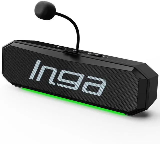 Alt view image 8 of 14 - Computer Speakers with Detachable Mic, Plug-and-Play USB Soundbar with Dynamic Lighting, Game/Music Modes, Compatible with PC, Laptop, PS5, Mac