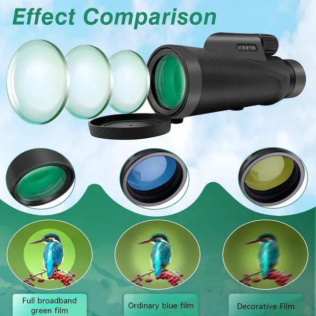 Alt view image 10 of 14 - 8x42 Monocular Telescope Military-Grade, Compact, Waterproof & Fogproof, Nitrogen-Filled, FMC Green Coated Optics, BK7 Prism, Ideal for Bird Watching, Hunting, Camping & Wildlife Observation