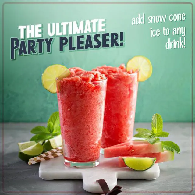 Alt view image 10 of 14 - Snow Cone Shaved Ice Machine - Retro Table-Top Slushie Machine Makes 20 Icy Treats - Includes 2 Reusable Plastic Cups & Ice Scoop - Retro Red