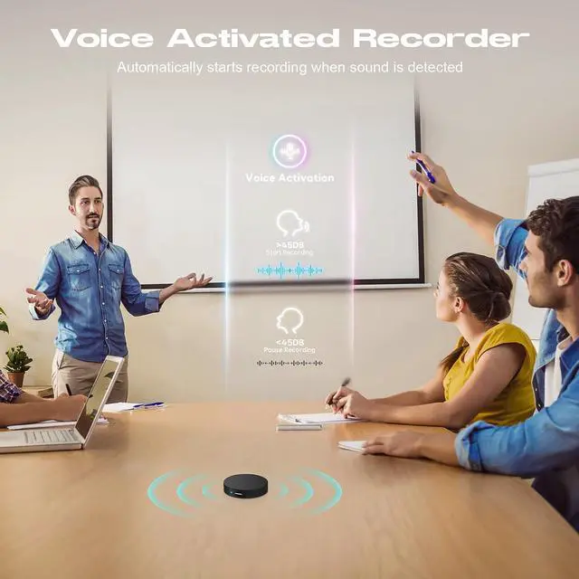 Alt view image 11 of 14 - 72GB (9880 Hour) Magnetic Voice Activated Recorder Device - Voice Recorder AI-Intelligent Noise Reduction, Portable Audio Recorder for Lectures/Interviews/Meetings