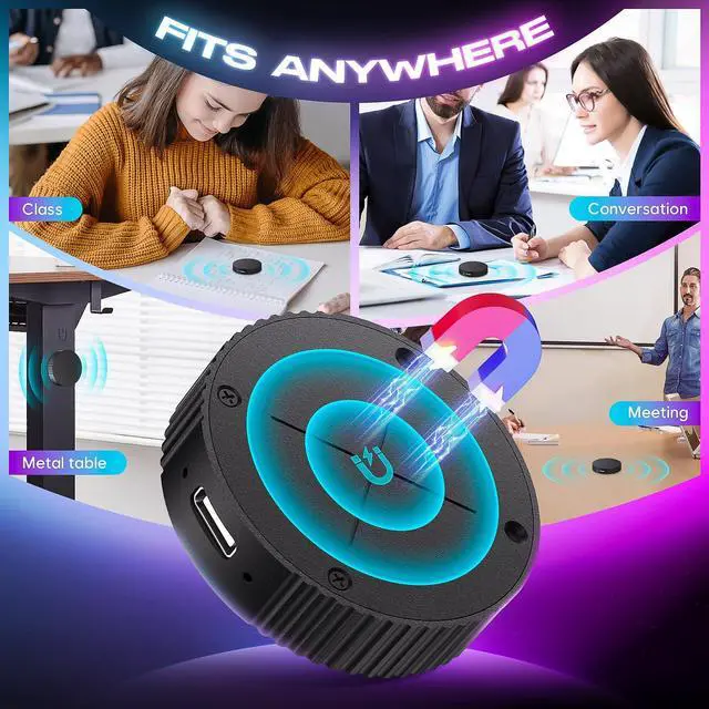 Alt view image 12 of 14 - 72GB (9880 Hour) Magnetic Voice Activated Recorder Device - Voice Recorder AI-Intelligent Noise Reduction, Portable Audio Recorder for Lectures/Interviews/Meetings