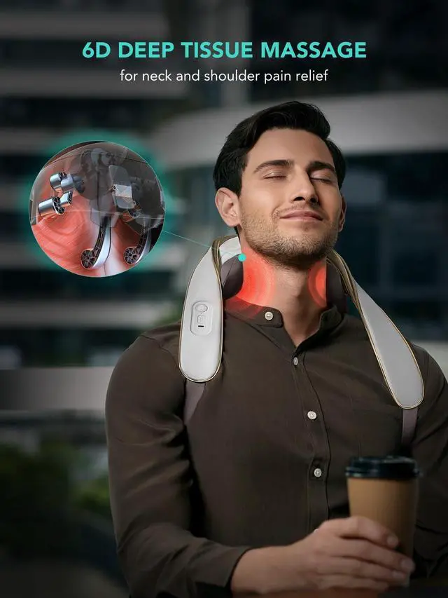 Alt view image 10 of 14 - 2025 Neck Massager for Pain Relief, Deep Tissue 6D Kneading with Heat, Cordless Neck & Shoulder Massage, Valentine Gift for Men & Women, H5 Mini