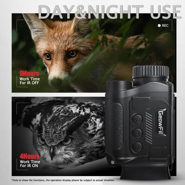 Alt view image 14 of 14 - Night Vision Monocular, 4K Infrared Digital Night Vision Goggles with 850nm IR, 40M Photo & 4K Video, 984FT Range, 8X Zoom, Rechargeable Battery, 32GB Card for Hunting Camping Adventure