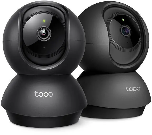 Alt view image 8 of 14 - 2K Indoor Pan/Tilt Wired Security Camera - Works as a Baby Monitor & Pet Camera, Motion Detection, 2-Way Audio, Siren, Night Vision, No-Subscription Local Storage or Optional Cloud, C211 (2-Pack)