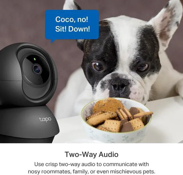 Alt view image 14 of 14 - 2K Indoor Pan/Tilt Wired Security Camera - Works as a Baby Monitor & Pet Camera, Motion Detection, 2-Way Audio, Siren, Night Vision, No-Subscription Local Storage or Optional Cloud, C211 (2-Pack)