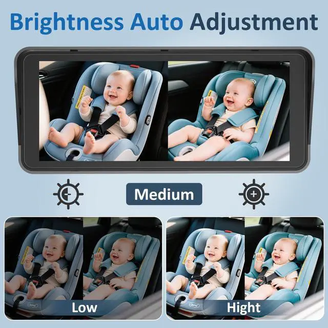 Alt view image 13 of 14 - 2-Kids Baby Car Camera for Seat: 6.9 Inch Ultrawide Display with Two Cameras Rear Facing - USB Powered Backseat Camera HD 1080P Easy to Install