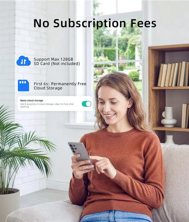 Alt view image 10 of 14 - 3MP Camera Doorbell Camera Wireless Video Doorbell 2K HD- No Subscription Required, Free Human Motion Detection, Package Detection, Battery Powered, Works with Alexa &Google Assistant,2.4GHz WiFi Only