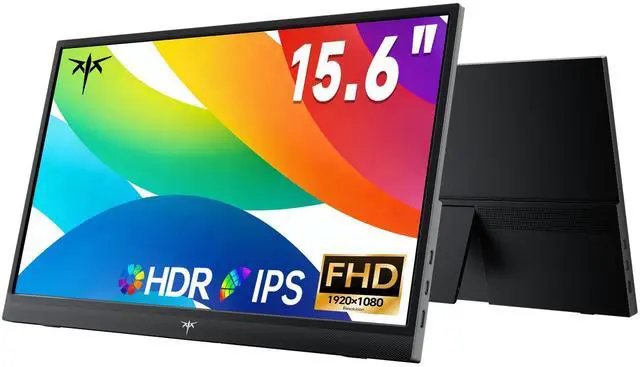 Alt view image 8 of 14 - Portable Monitor 15.6 Inch, FHD 1080P Travel Laptop Monitor Extender with USB-C HDMI, Ultra-Slim IPS HDR Display with Speakers, Second Monitor Screen for Laptop Phone Xbox Mac Switch, Black H15F9