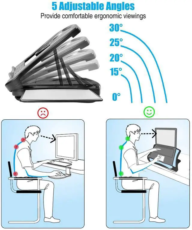 Alt view image 9 of 14 - Laptop Lap Pad Laptop Stand with Attached Mouse Pad, Cushion and USB Cooling Fan, Non-Slip Heat Shield Tablet Computer Stand for Sturdy Work Station for Home, Office, Bed Sofa, Couch and Car