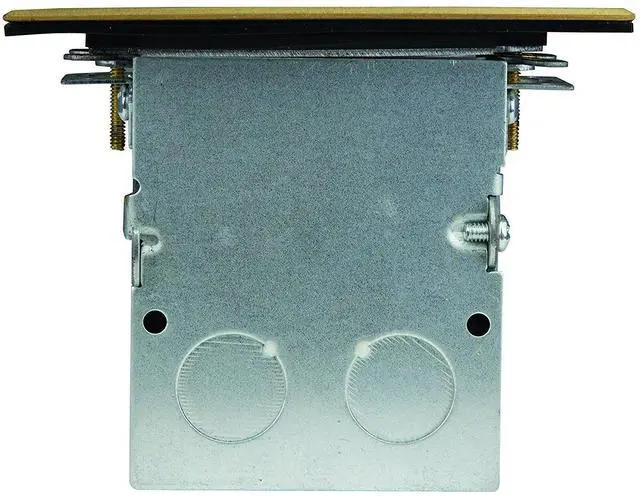 Alt view image 11 of 12 - Screw Cap Cover Floor Box kit, 5 x 2.8 1-Gang, 20A Tamper-Weather Resistant Duplex Receptacle Outlet, Watertight Gasket, Corrosive Resistant, UL Listed, 975506-C, Brass