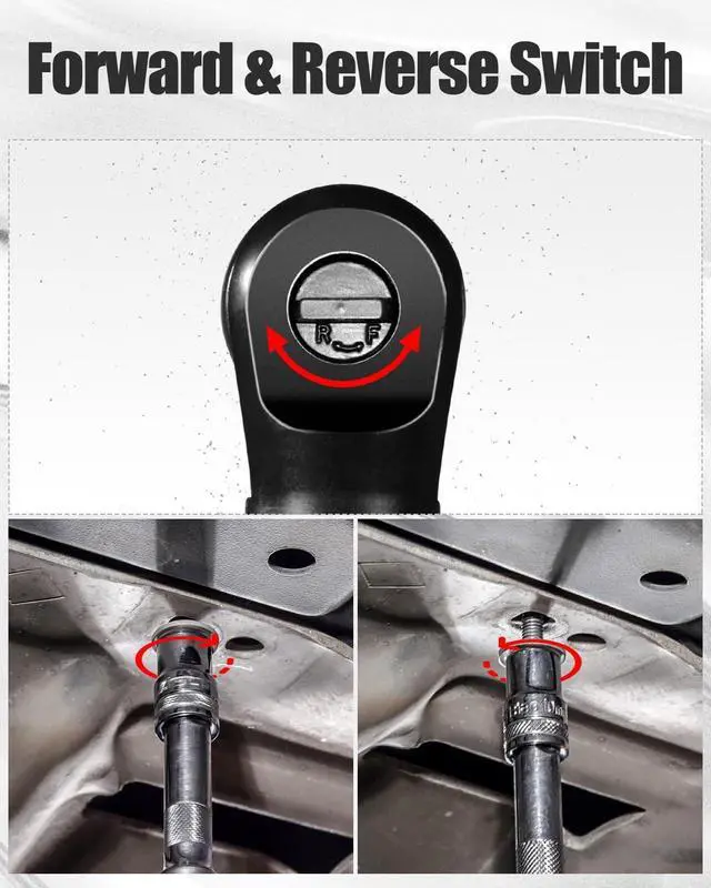 Alt view image 10 of 14 - Cordless Electric Ratchet Wrench 3/8", 44.2 Ft-lbs 12V Power Ratchet Wrench Kit w/Two 2.0Ah Batteries, 1-Hour Fast Charger, Variable Speed and 10 Sockets