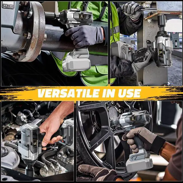 Alt view image 14 of 14 - Cordless Impact Wrench 1/2 inch Compatible with Dewalt Battery, 1000FT-LBS (1360N.m) Brushless Electric Impact Gun Includes LED Work Light, 2100RPM High Torque Impact Driver, Bare Tool Only