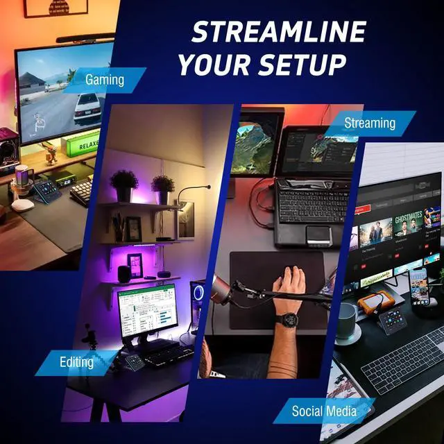Alt view image 13 of 14 - Macro Keypad, Stream Controller Deck Gaming Streaming Shortcut Keyboard, 18 Programmable Keys Customizable Visual AI Pad USB Soundboard for OBS, YouTube, Desk Office Setup, Laptop, PC, Mac