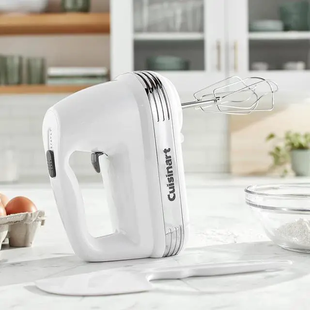 Alt view image 8 of 12 - Power Advantage 5-Speed Hand Mixer, 220W-Motor Hand Blender Electric Mixer with 5 Speed Settings, Extra-Long Dishwasher-Safe Beaters, 60-Inch Swivel Cord, HM-50, White