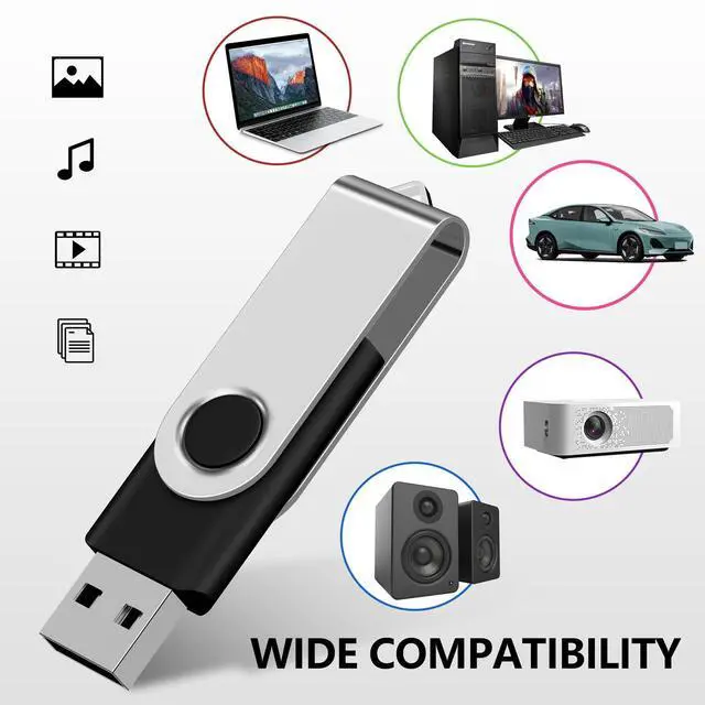 Alt view image 14 of 14 - 32GB Flash Drive, Pack of 10 USB Drive, Portable Keychain Lanyard Thumb Drive for Date Storage, Jump Drive Colorful Multipack, USB2.0 USB Flash Drive 10 Pack(10 Pack 32GB, Mix-Colors)