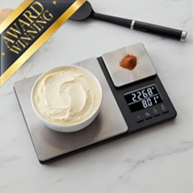 Alt view image 10 of 14 - KQ909 Dual Platform Digital Kitchen and Food Scale, 11 pound capacity and Precision 16oz capacity, Black with Stainless Steel