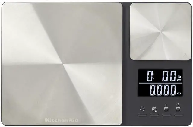 Alt view image 8 of 14 - KQ909 Dual Platform Digital Kitchen and Food Scale, 11 pound capacity and Precision 16oz capacity, Black with Stainless Steel