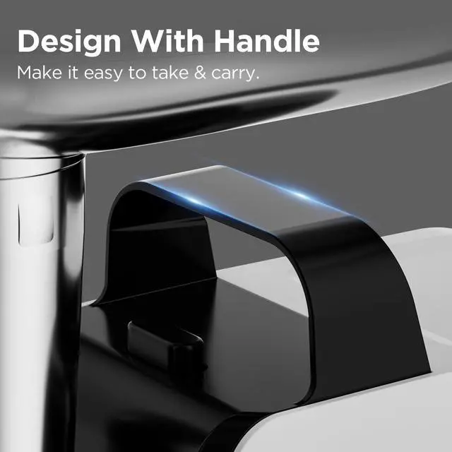 Alt view image 10 of 14 - Electric Meat Grinder, 2300W Max, Heavy Duty Sausage Stuffer with 2 Blades, 3 Grinding Plates, Sausage Tube & Kubbe Kit, Home Kitchen Meat Mincer with Handle (Black)