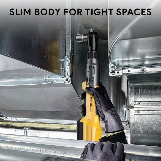 Alt view image 13 of 14 - 3/8" Cordless Ratchet Wrench, Compatible with DEWALT 20V MAX Battery, 74Ft-Lbs Brushless Motor Electric Ratchet with Variable Speed, 1/2" & 1/4" Adapters, 3" Extension Bar (Tool Only)