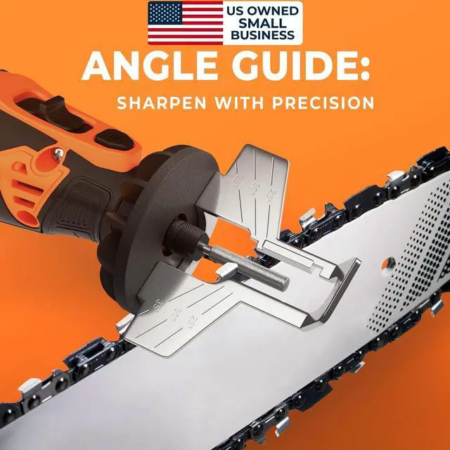 Alt view image 10 of 12 - Electric Cordless Chainsaw Sharpener Kit - Comes with Chain Saw Sharpener Tool, 4 File Size Sharpening Wheels, Angle Attachment, Wrench & eBook