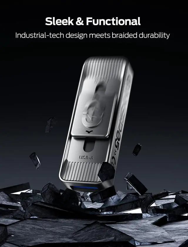 Alt view image 12 of 12 - 512GB Solid State Drives with Dual Ports & Push-Pull Design 560MB/s Read Speed, Type C + USB 3.2 Drive Portable ssd for iPhone 15/16/Android/Mac
