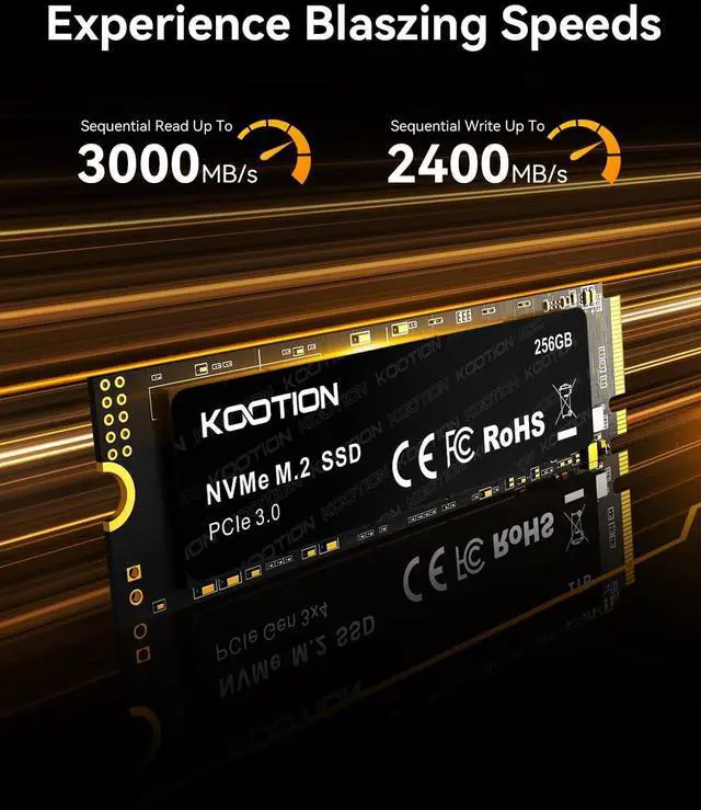 Alt view image 9 of 14 - 256GB NVMe M.2 PCIe 2280 SSD | Gen3x4 Internal Solid State Drive Hard Drive Up to 3000MB/s | Compatible with Laptop & PC Desktop