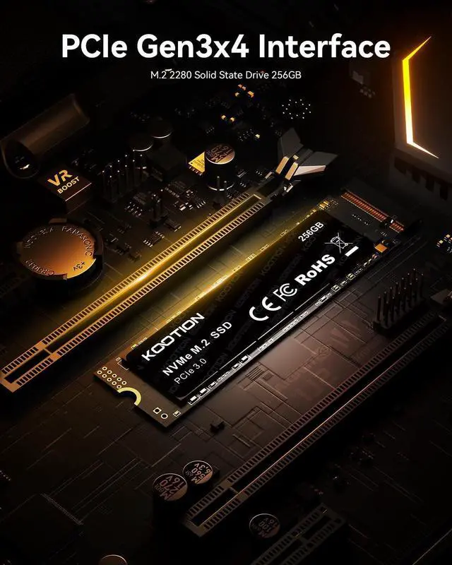 Alt view image 12 of 14 - 256GB NVMe M.2 PCIe 2280 SSD | Gen3x4 Internal Solid State Drive Hard Drive Up to 3000MB/s | Compatible with Laptop & PC Desktop