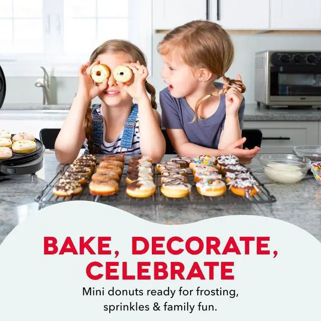 Alt view image 10 of 14 - MultiMaker® Treat Maker System - Make Mini Donuts, Cupcakes & Heart-Shaped Waffles - Interchangeable Plate Design - dishwasher safe Parts for Easy Cleanup - Aqua