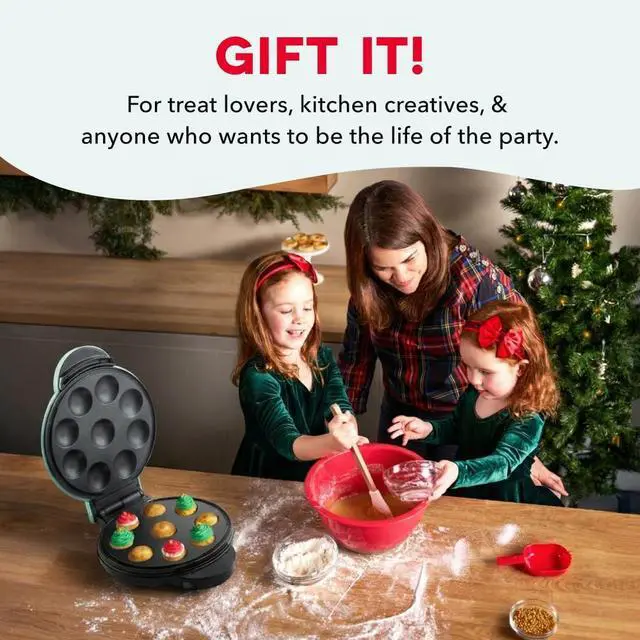 Alt view image 14 of 14 - MultiMaker® Treat Maker System - Make Mini Donuts, Cupcakes & Heart-Shaped Waffles - Interchangeable Plate Design - dishwasher safe Parts for Easy Cleanup - Aqua