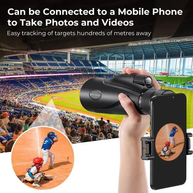 Alt view image 13 of 14 - 8-32X50 Zoom Monocular - High Power Dual Focus Prism Compact Monoculars for Kids Adults, with Phone Adapter, Low Light Night Vision, FMC Lens for Bird Watching Hunting Travel Camping Starg