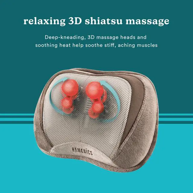 Alt view image 12 of 14 - Shiatsu Back Massager with Heat, 3D Deep Tissue Massage Pillow for Neck & Shoulders, Electric Kneading Lumbar Massager Cushion for Upper & Lower Back Pain Relief, Portable Home Office Travel