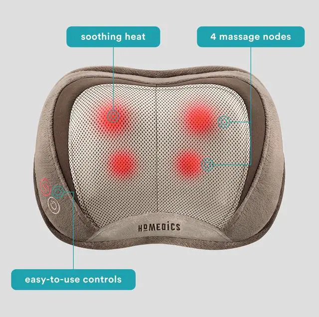 Alt view image 10 of 14 - Shiatsu Back Massager with Heat, 3D Deep Tissue Massage Pillow for Neck & Shoulders, Electric Kneading Lumbar Massager Cushion for Upper & Lower Back Pain Relief, Portable Home Office Travel
