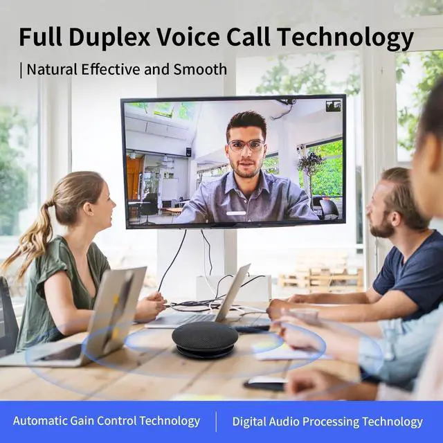 Alt view image 12 of 14 - Bluetooth Conference Speaker and Microphone USB Speakerphone Conference Microphone and Speaker 360° Voice Pickup Max Bluetooth Distance 32.8ft Noise Cancellation for Video Conferencing Calling