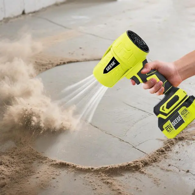 Alt view image 13 of 14 - Turbo Jet Leaf Blower: Cordless Leaf Blower for Yard Leaves, Driveway Sand & Car Drying - 450 CFM High Speed with Ergonomic Handle for Easy Operation
