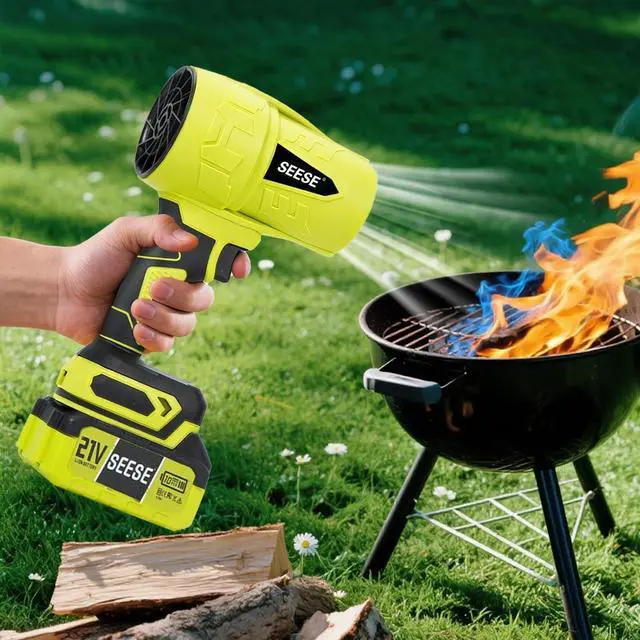 Alt view image 12 of 14 - Turbo Jet Leaf Blower: Cordless Leaf Blower for Yard Leaves, Driveway Sand & Car Drying - 450 CFM High Speed with Ergonomic Handle for Easy Operation