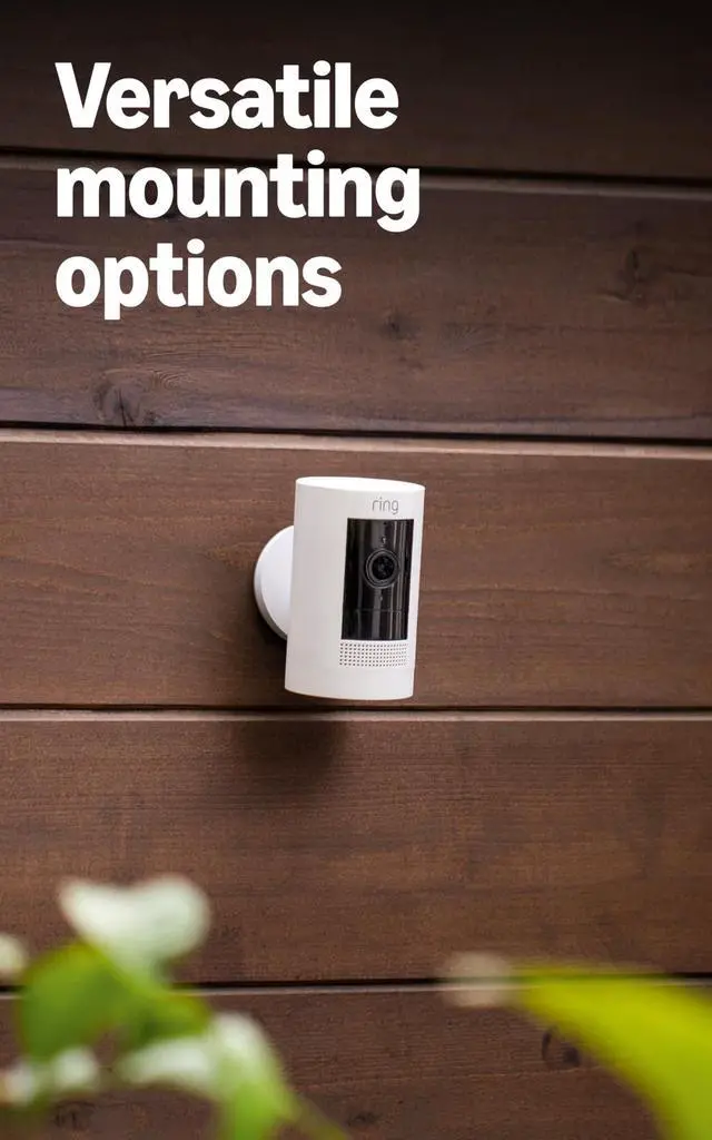 Alt view image 7 of 8 - Outdoor Cam (Stick Up Cam), Weather-resistant home or business security camera, outdoor ready, Live View, Color Night Vision, Two-Way Talk, motion alerts, Works with Alexa, White