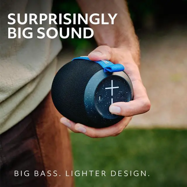 Alt view image 9 of 14 - WONDERBOOM Play Portable Waterproof Bluetooth Speaker, Dustproof Floating Speaker with 131ft (40m) Range, Black