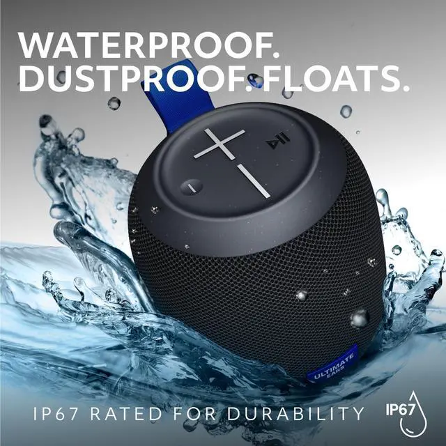 Alt view image 11 of 14 - WONDERBOOM Play Portable Waterproof Bluetooth Speaker, Dustproof Floating Speaker with 131ft (40m) Range, Black