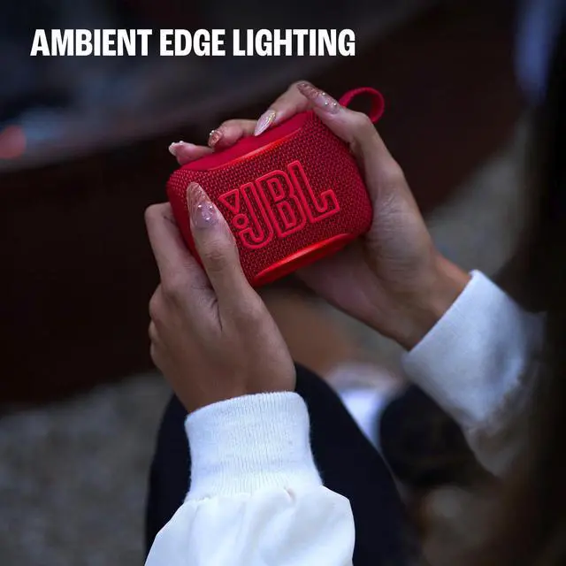 Alt view image 13 of 14 - Go 5 - Ultra-Portable Waterproof & Drop-Proof Speaker with JBL Legendary Sound & Ambient Edge Lighting, AirTouch Instant Stereo Pairing or Link Multiple Compatible Speakers via Auracast (Black)