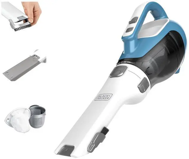 Alt view image 8 of 14 - dustbuster AdvancedClean Handheld Vacuum Cordless, Compact Home and Car Vacuum with Crevice Tool, Rotating Nozzle and Charging Station, Large Dust Bowl (CHV1410L)