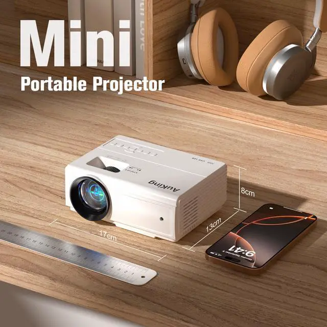 Alt view image 14 of 14 - Projector, 2026 Upgraded Mini Projector, Full HD 1080P Home Theater Video Projector, Compatible with HDMI/USB/AV/Smartphone/TV Box/Laptop