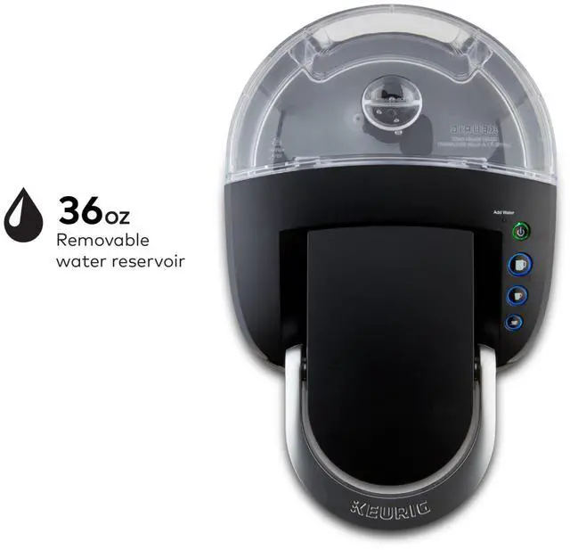 Alt view image 13 of 15 - K-Compact Single-Serve K-Cup Pod Coffee Maker, with 3 Brew Sizes, Smart Start Feature, 36oz Removable Reservoir, Black