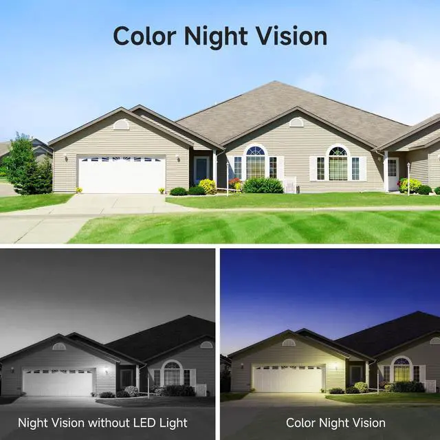 Alt view image 11 of 14 - 2K Solar Security Camera Wireless Outdoor, 360° Pan/Tilt Camera with Dual-Band WiFi 2.4/5G, Fixed Solar Panel, AI Human Detection, Color Night Vision, 4MP, IP65 Weatherproof, 2-Way Audio